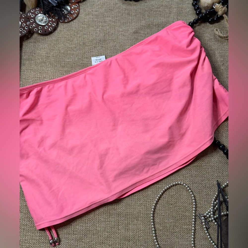 EUC Collections by Catalina Coral Freeze Ruched Mini Swimskirt Size XL